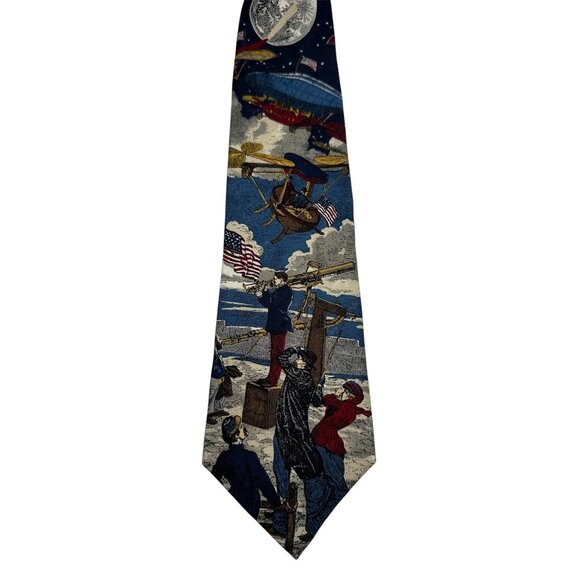 Tango By Max Raab Americana Series "Moon Dreams" Novelty Tie Circa 1892 - Picture 1 of 8